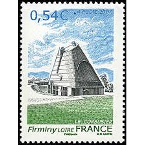France 2007, Très Beau Timbre Neuf** Luxe Yvert 4087, Église Saint-Pierre À Firminy (Loire), Oeuvre De Le Corbusier.