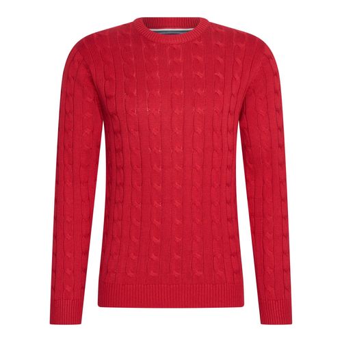 Cappuccino Italia Cable Pullover Rood Rouge