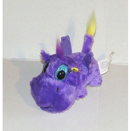 Doudou Hippopotame Ailés Mauve Hachimals Yeux Brillant Spin Master