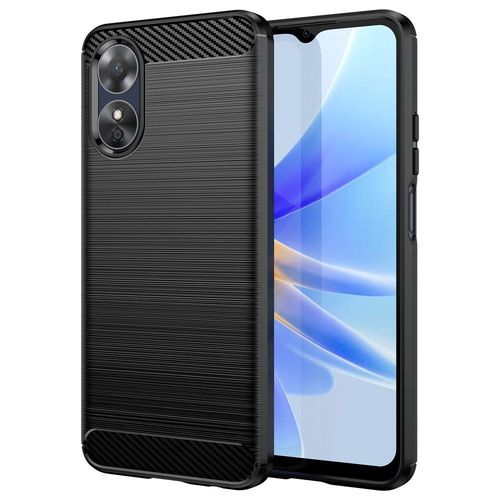 Coque Pour Oppo A17 - Housse Etui Silicone Gel Carbone + Film Ecran - Noir
