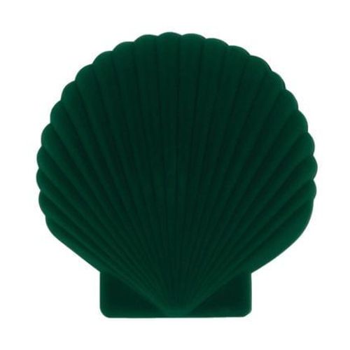 Boîte à bijoux Coquillage effet velours vert - TS