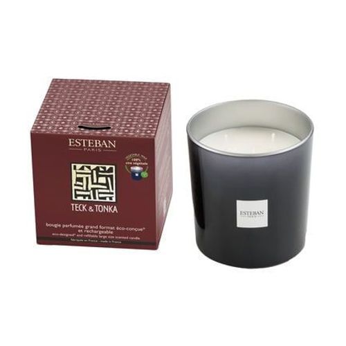 Bougie parfumée grand format rechargeable 450 g - Teck & Tonka - TS