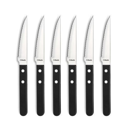 Steak Pizza Noir - Coffret De 6 Couteaux Steak - Taille Unique