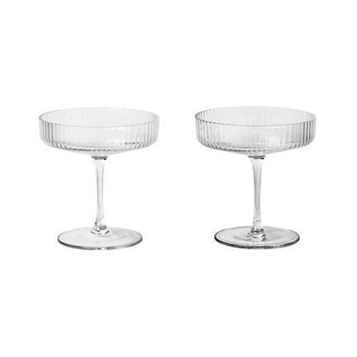 Coupes À Champagne Ripple - Transparent - Taille Unique