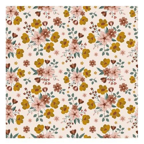 Papier peint enfant motif bouquet CAPUCINE -