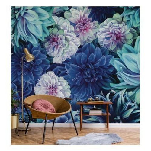 Papier peint Panoramique DAHLIA BLEU - Taille unique