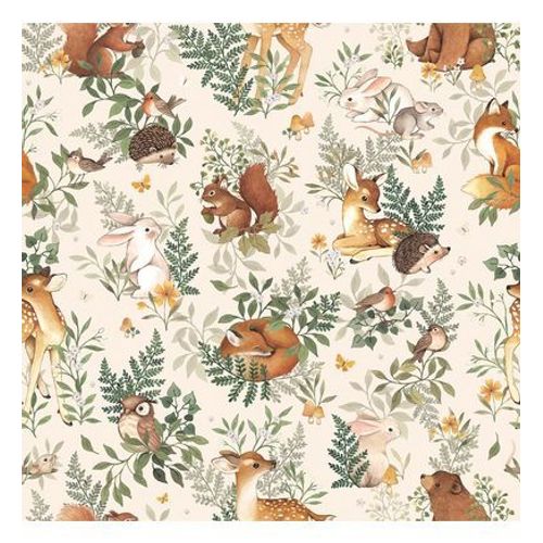 Papier peint animaux en forêt FOREST - Taille unique