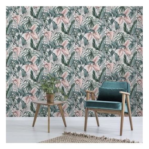 Papier peint Feuilles Exotiques -