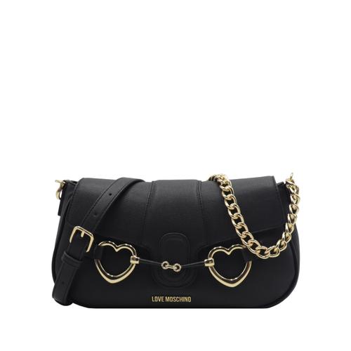 Love Moschino Sac à bandoulière avec boucle coeurs noirs JC4128PP1GLI1000