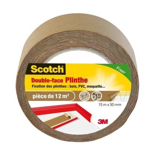 Double face plinthes havane 15 m x 50 mm - Taille unique