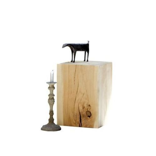 Tabouret Rond Block - Chêne - Chêne - Hauteur 38 Cm - Taille Unique