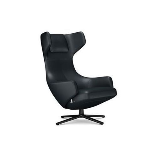 Fauteuil Grand Repos Nouvelle Édition - Noir - Cuir Couture Contraste 67 Asphalte - Hauteur Du Siège 40 Cm - Taille Unique