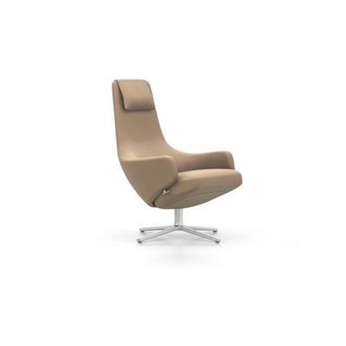 Fauteuil Repos Nouvelle Édition & Ottoman - Aluminium Poli - Cosy2 Papyrus - Hauteur Du Siège 40 Cm - Taille Unique