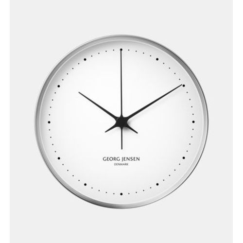 Horloge murale Henning Koppel - Acier inoxydable/blanc - Ø 30 cm - Taille unique