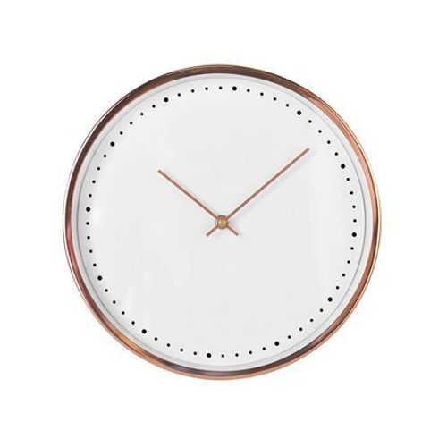 Horloge ronde or rose et blanche 30cm - Taille unique