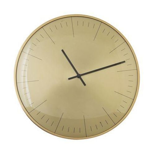 Horloge ronde convexe dorée 30cm - Taille unique