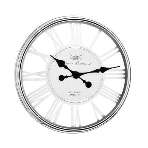 Horloge chrome ajourée 56cm - Taille unique