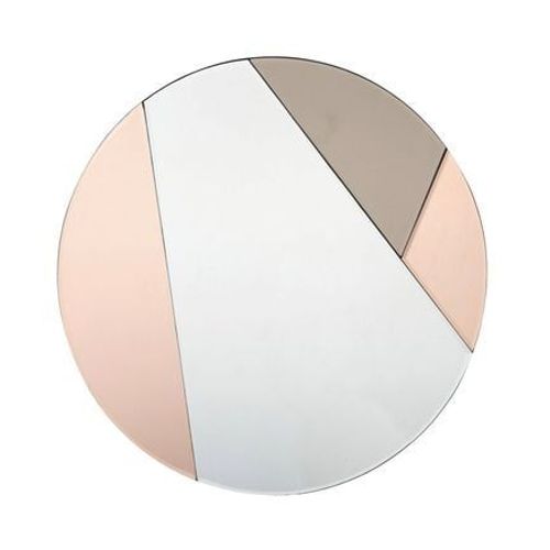 Miroir rond en verre fumé 50x50cm - Taille unique