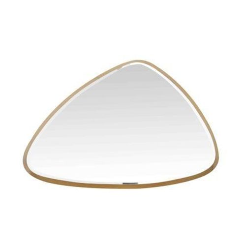 Miroir biseauté triangle doré 55x35x4cm - Taille unique