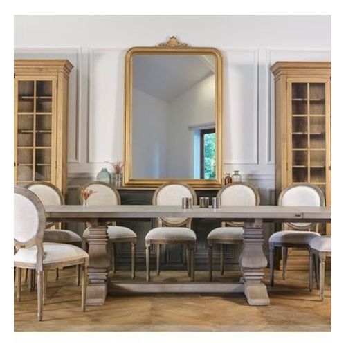 Miroir en bois et patine dorée - AMANDINE - Taille unique
