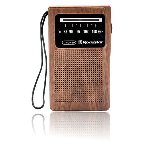 Radio FM Analogique Portable, Fonctionnant sur Piles, Prise Casque Petite Légère, , Bois, Roadstar, TRA-1230WD