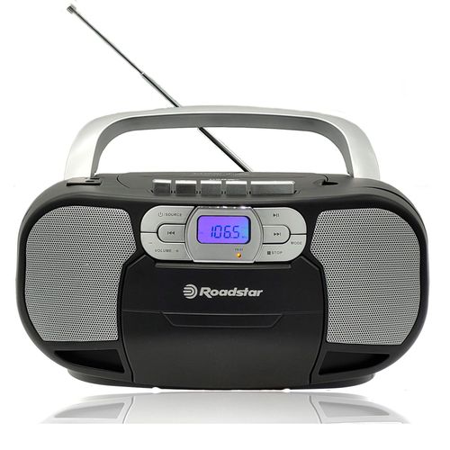 Radio CD Cassette Portable Numerique PLL FM, Lecteur CD-MP3, USB, AUX-IN, , Noir, Roadstar, RCR-4635UMPBK