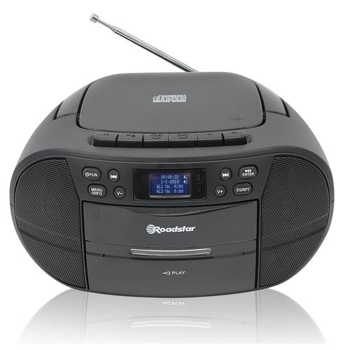 Radio Portable DAB / DAB+ / FM, Lecteur CD-MP3, Cassette, USB, Télécommande, , Noir, Roadstar, RCR-779D+/BK