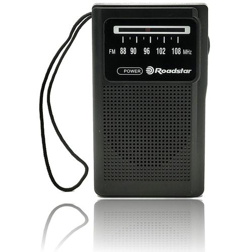 Radio FM Analogique Portable, Fonctionnant sur Piles, Prise Casque Petite Légère, , Noir, Roadstar, TRA-1230BK