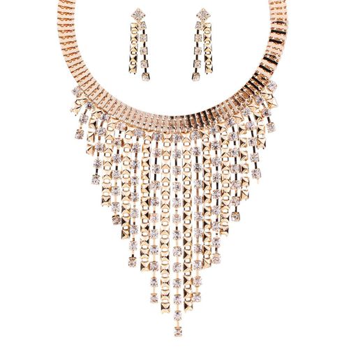 Collier En Diamant Frange Multicouche
