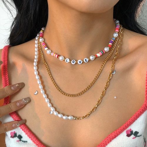 Collier Multicouche En Céramique Molle Pour Femmes