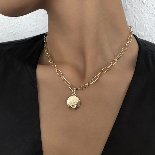 Collier Femme Rose Cercle Collier De Marque