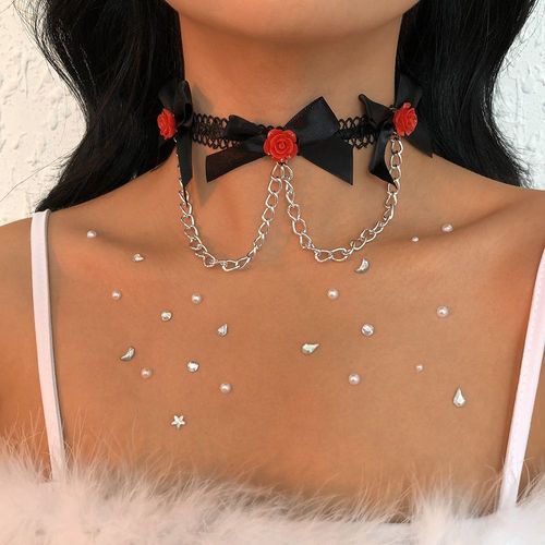 Collier En Dentelle Collier En Résine Géométrique Femme