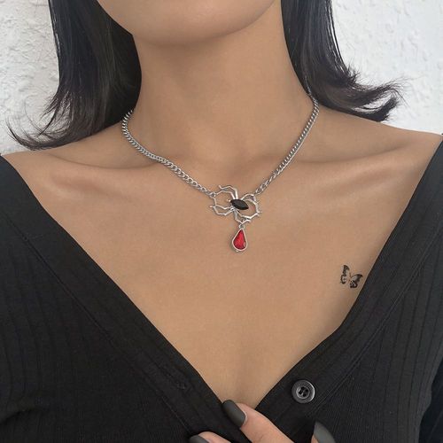 Collier Géométrique Gothique Collier Araignée Collier En Verre Diamant Collier