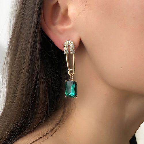 Collier Géométrique Ensemble De Boucles D'oreilles Femmes Diamant Broche Boucles D'oreilles Collier