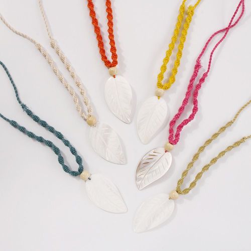 Collier Tressé En Résine D'érable Pendentif Collier,Cadeau Femme