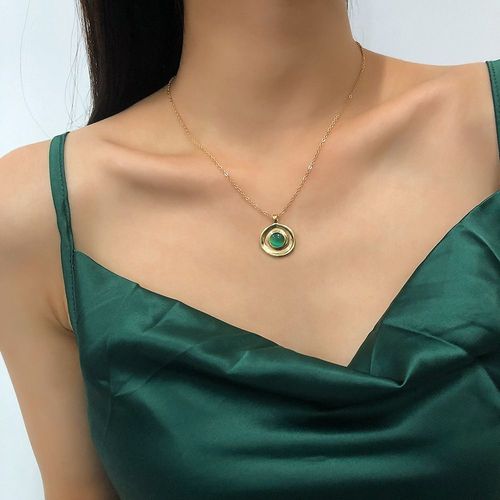 Collier De Bijoux En Résine À Une Seule Couche Court Chaîne Claviculaire Pour Femmes,Cadeau Femme