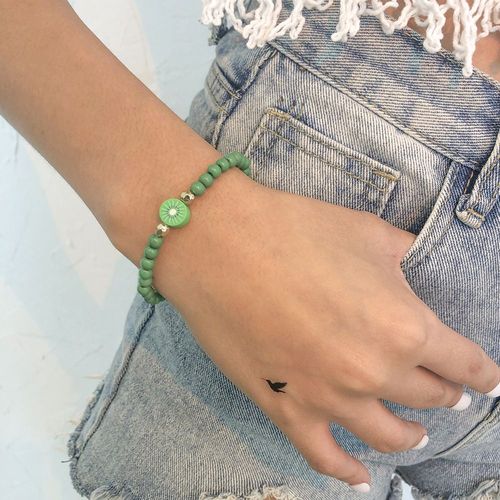 Bracelet À Perles Colorées Bracelet En Alliage De Céramique Souple,Cadeau Femme