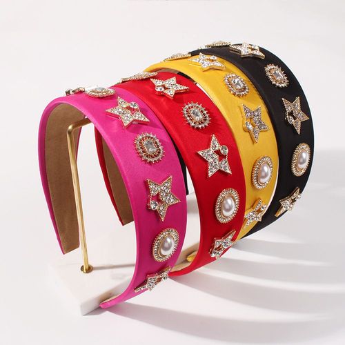 Collier En Alliage De Diamant Baroque Incrusté D'un Bandeau Coloré À Large Bord,Cadeau Femme
