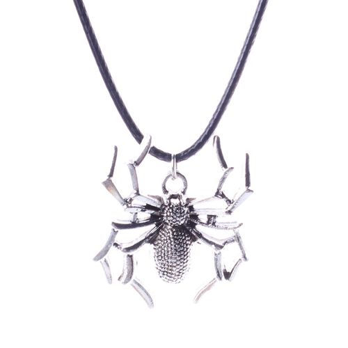Collier Araignée Pendentif Corde En Cuir Collier Chaîne,Cadeau Femme