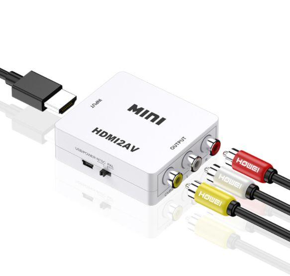 Adaptateur de convertisseur RCA AV vers HDMI Mini composite CVBS vers  CONVERTISSEUR HDMI AV2HDMI 1080P - Chine Convertisseur HDMI et  convertisseur AV vers HDMI prix