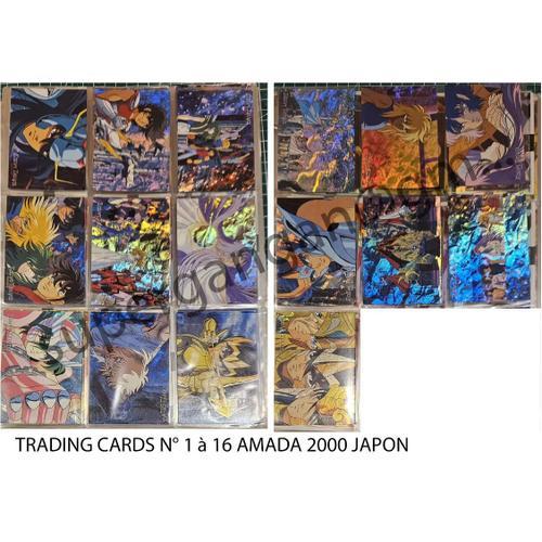 Saint Seiya Série De 16 Trading Cards Amada 2000 Spéciale Brillante Japon Original