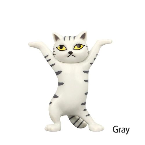 01 Gris - Support de stylo, Décoration de la maison, Cercueil, Poupée, Chat noir, Mignon, étagère, Bureau Portable, écouteur, Livraison directe