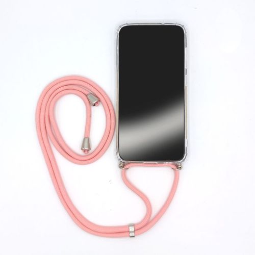 Coque Transparente Renforcée Verre Trempé Pour Samsung Galaxy S23 Plus Lanière Cordon Rose