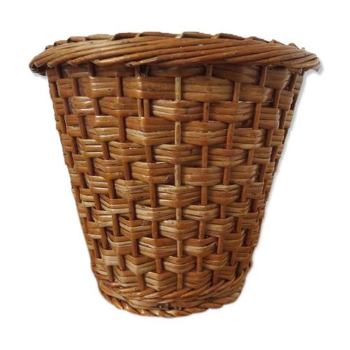 Cache Pot En Rotin Annes 60 70 Beige