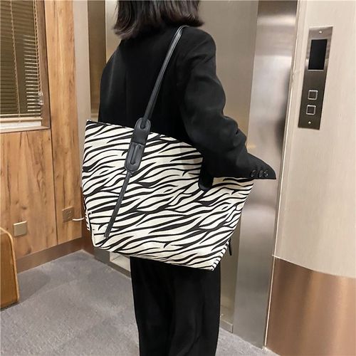 Sacs femme, cabas grande capacité imprimé zèbre, cabas, femme