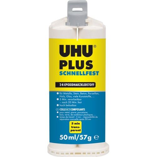 UHU PLUS Colle 2 composants prise rapide DK Cartouche 50ml (Par 6)