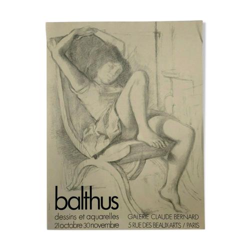 Balthus Pierre Klossowski 1971 lithographie offset beige