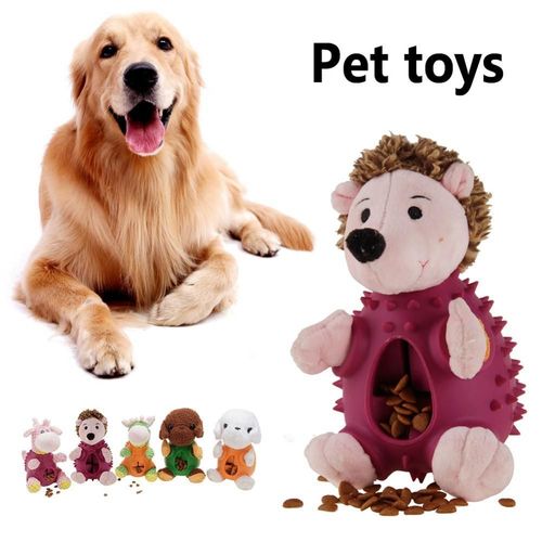 Animal De Compagnie Chien Chiot Jouets Mignon Animal En Caoutchouc En Peluche Poupée Distributeur De Nourriture Molaire Mâcher Jouet Accessoires