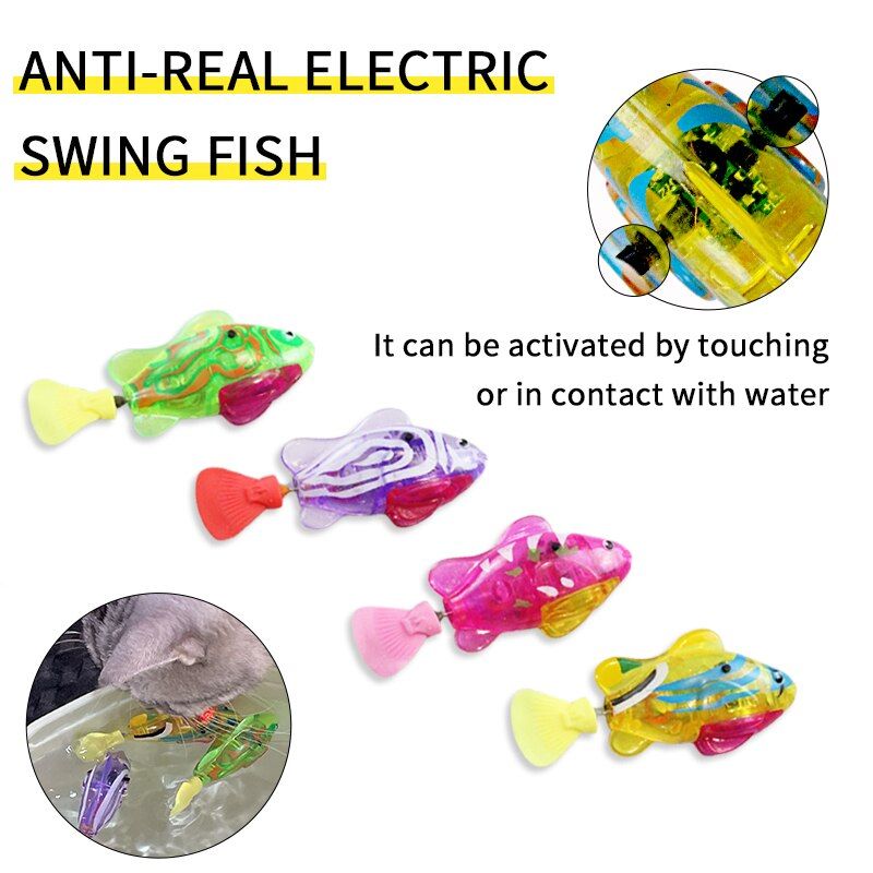 lectrique Chat Poisson Jouet Pet Natation Poisson Pet Inter... - 4