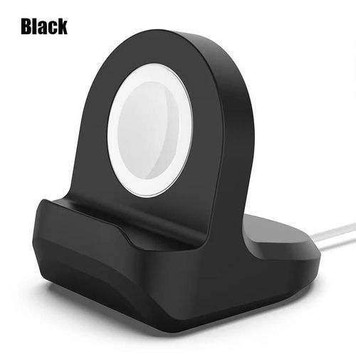 Noir - Support En Silicone Pour Apple Watch Series 5/4/3/2/1, Table De Chevet, Station De Charge S6 Pour Iwatch
